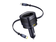 Baseus Enjoyment Max Car Charger 90W USB-C Lightning USB-A USB-C Ports - Black