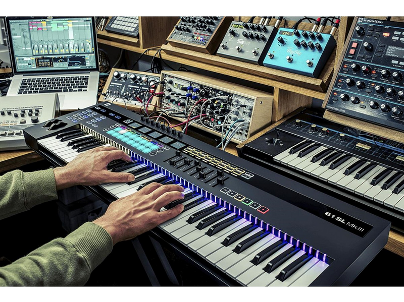 Novation 61SLMK3 - 61-key MIDI and CV-equipped keyboard controller with 8-track sequencer