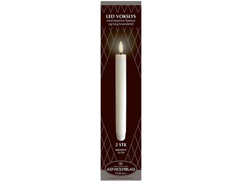 Asp-Holmblad LED-Wachs-Dinnerkerze