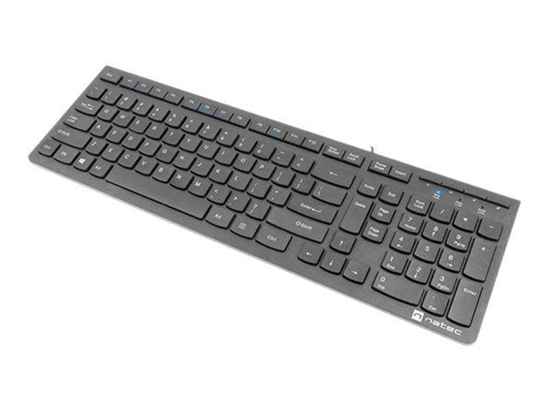 Natec Discus 2 - keyboard - QWERTY - US - black - Tastaturen - Englisch - US - Schwarz