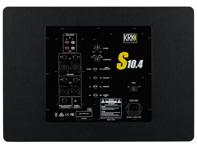 KRK Systems S10.4 - 10" Front Loaded Vented Subwoofer 160 W
