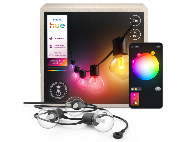 Philips Hue Festavia Globe outdoor string lights 7 m