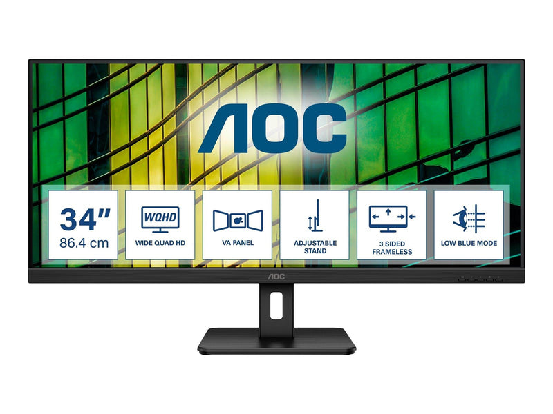 34" AOC U34E2M - 3440x1440 (UWQHD) - 100Hz - VA