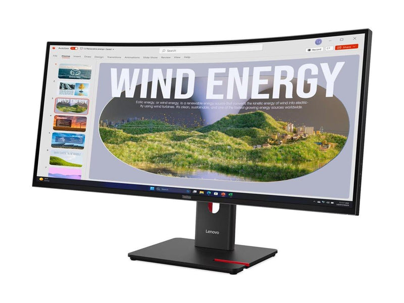 34" Lenovo ThinkVision T34WD-40 - 3440x1440 (UWQHD) - 120Hz - VA - 15W USB-C