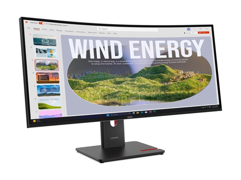 34" Lenovo ThinkVision T34WD-40 - 3440x1440 (UWQHD) - 120Hz - VA - 15W USB-C