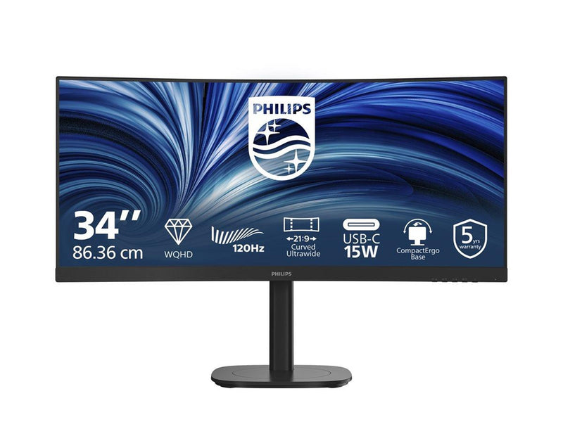34" Philips 34B2N3500C - 3000 Series - LED monitor - Curved - HDR