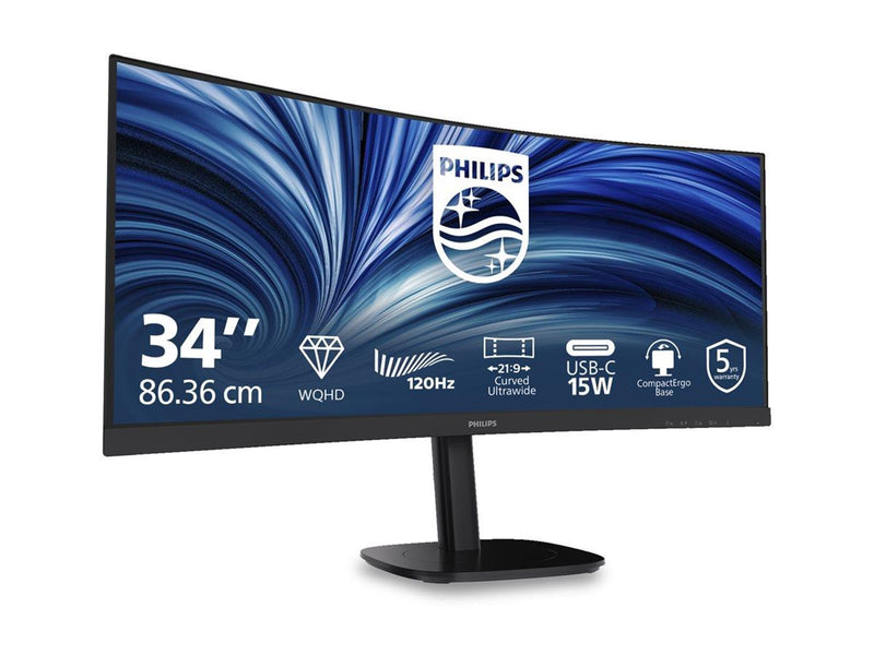 34" Philips 34B2N3500C - 3000 Series - LED monitor - Curved - HDR