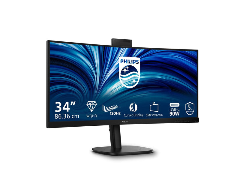 34" Philips 34B2U3600CH - 3440x1440 (UWQHD) - 120Hz - VA - 90W USB-C - KVM switch