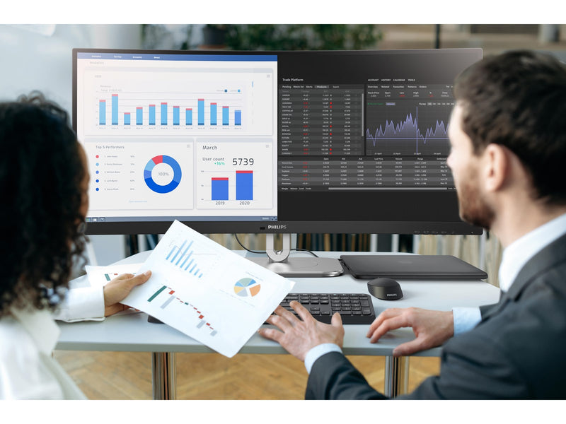 34" Philips 34B2U5600C - 3440x1440 (UWQHD) - 120Hz - VA - 96W USB-C - KVM switch
