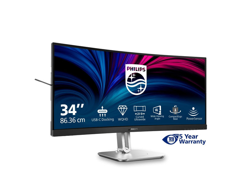 34" Philips 34B2U5600C - 3440x1440 (UWQHD) - 120Hz - VA - 96W USB-C - KVM switch