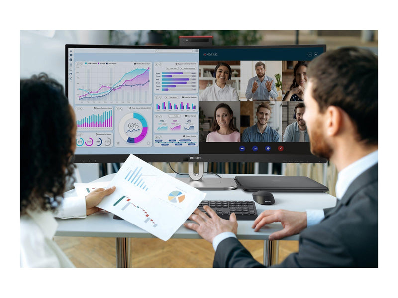34" Philips 6000 Series 34B2U6603CH - 3440x1440 (UWQHD) - 120Hz - VA - 100W USB-C - KVM switch