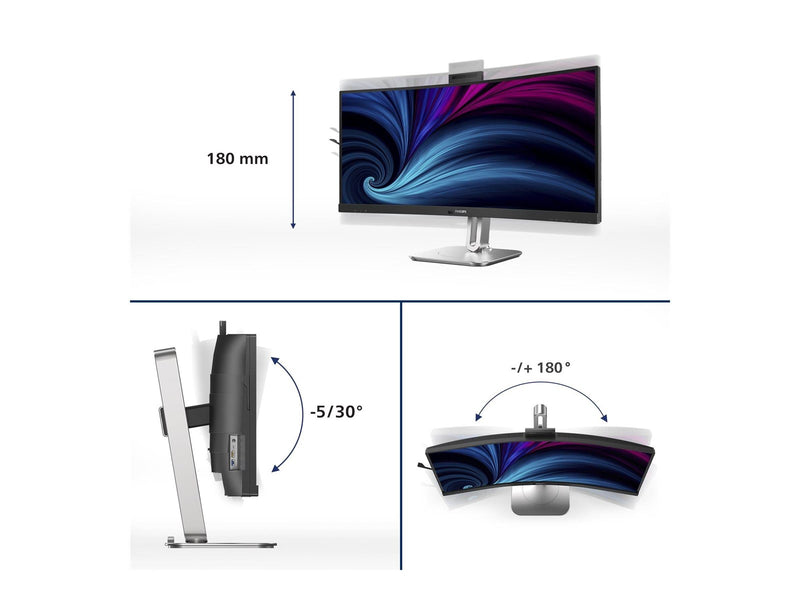 34" Philips 6000 Series 34B2U6603CH - 3440x1440 (UWQHD) - 120Hz - VA - 100W USB-C - KVM switch