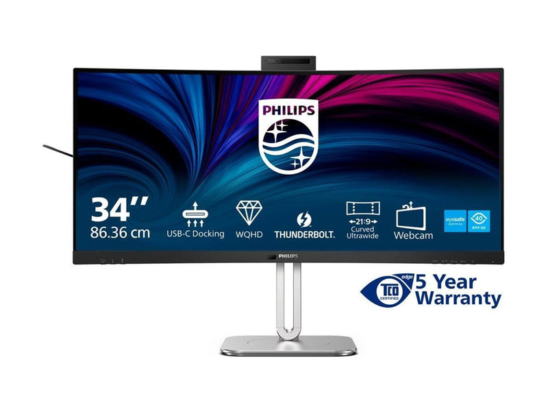 34" Philips 6000 Series 34B2U6603CH - 3440x1440 (UWQHD) - 120Hz - VA - 100W USB-C - KVM switch