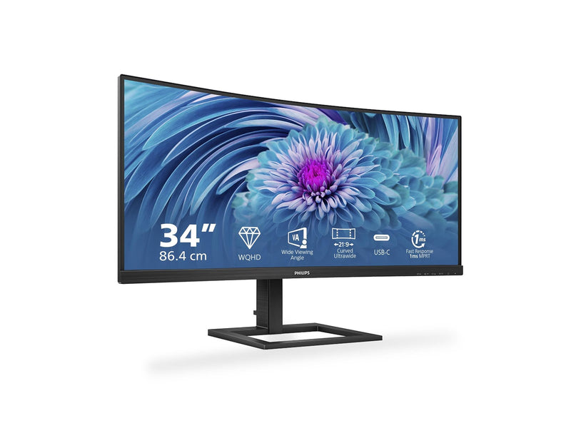 34" Philips E-line 346E2CUAE - 3440x1440 (UWQHD) - 100Hz - VA - 65W USB-C