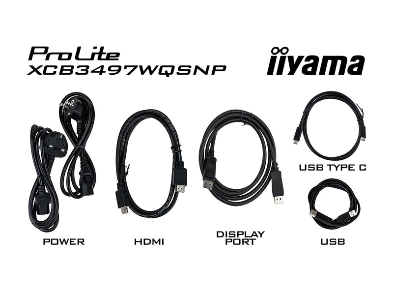 34" iiyama ProLite XCB3497WQSNP-B1 - 3440x1440 (UWQHD) - 120Hz - VA - 95W USB-C - KVM switch