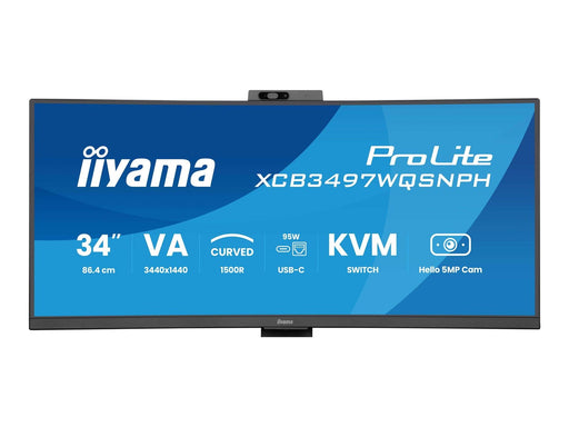 34" iiyama ProLite XCB3497WQSNPH-B1 - 3440x1440 (UWQHD) - 120Hz - VA - KVM switch