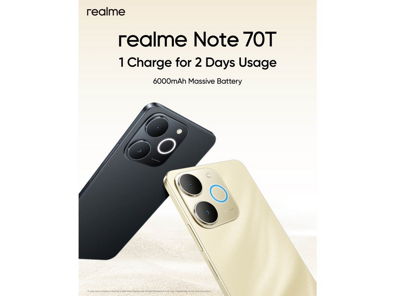 realme Note 70T 256GB/4GB - Obsidian Black