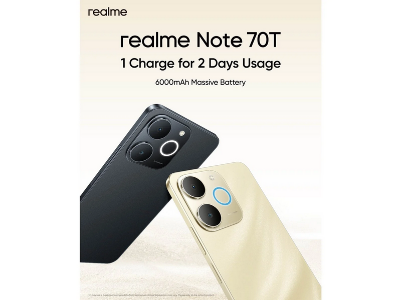 realme Note 70T 64GB/4GB - Obsidian Black