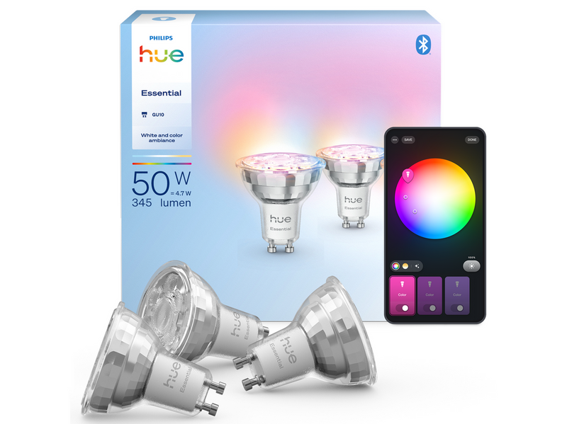 Philips Hue Essential GU10 - Smart Spotlight - 345 Lumen - 4.7 W - 3 pack