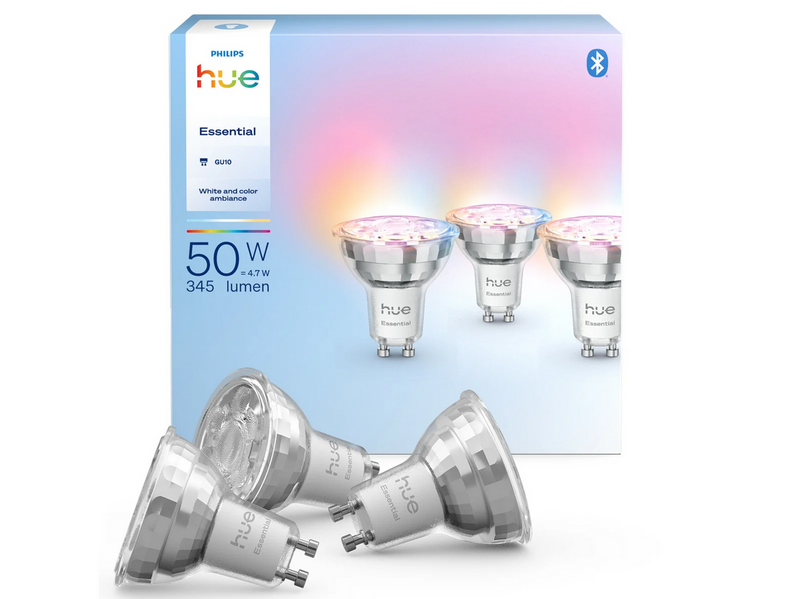 Philips Hue Essential GU10 - Smart Spotlight - 345 Lumen - 4.7 W - 3 pack