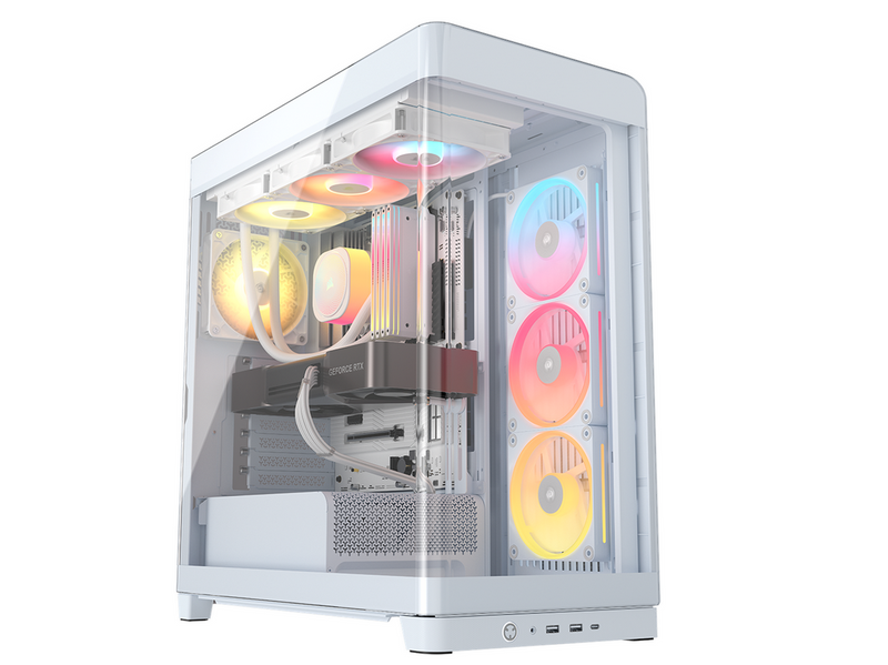 Corsair FRAME 4500X LX-R RGB White - Gehäuse - Miditower - Weiß