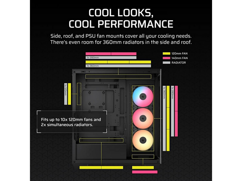 Corsair 3500X RSR ARGB Black - Gehäuse - Miditower - Schwarz