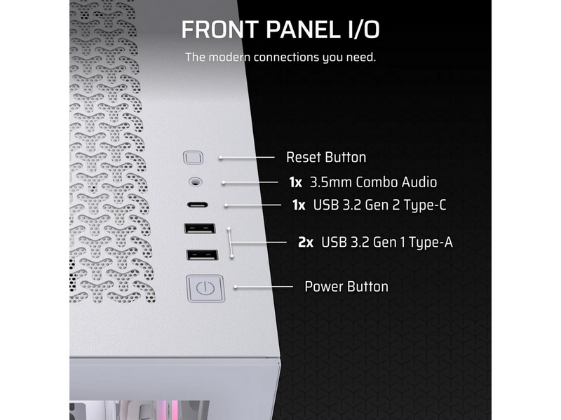 Corsair 3500X RSR ARGB White - Gehäuse - Miditower - Weiß