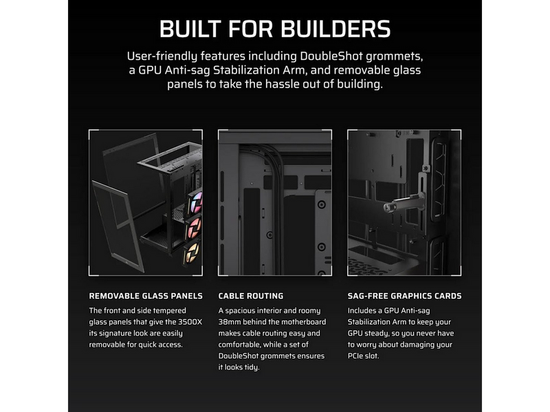 Corsair 3500X LXR LINK Black - Gehäuse - Miditower - Schwarz