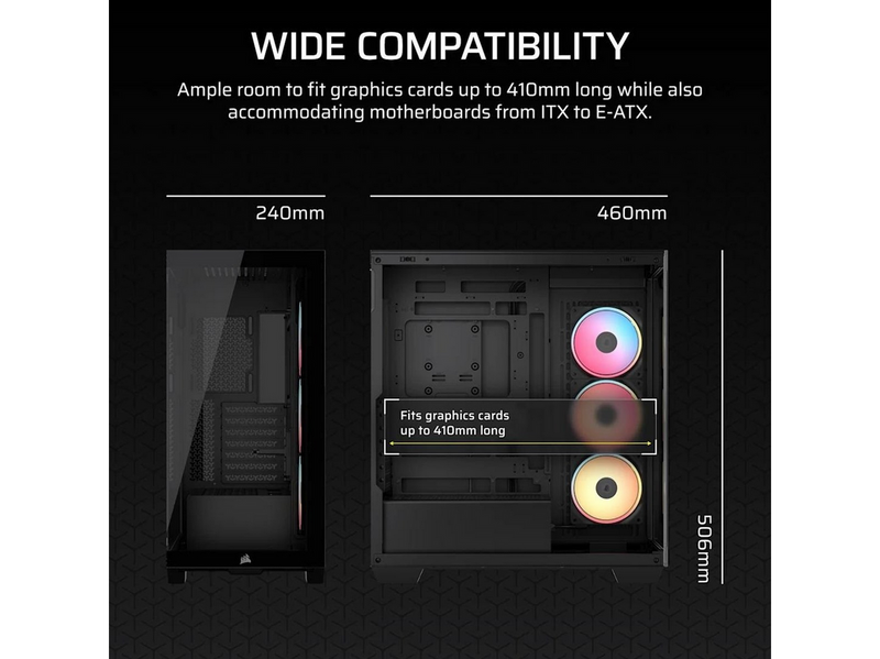 Corsair 3500X LXR LINK Black - Gehäuse - Miditower - Schwarz