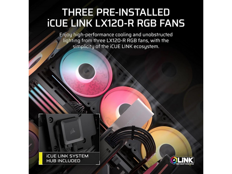 Corsair 3500X LXR LINK Black - Gehäuse - Miditower - Schwarz