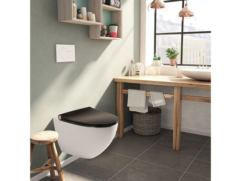 Pressalit Sway norden toiletseat black polygiene with sc