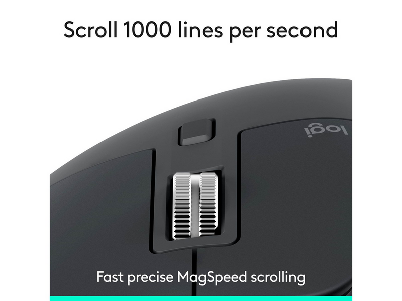 Logitech MX Master 3S (Bluetooth Edition) - Ergonomische Maus (Grau)