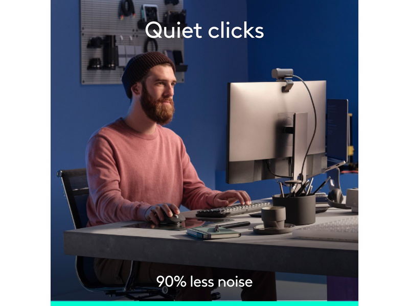 Logitech MX Master 3S (Bluetooth Edition) - Ergonomische Maus (Grau)