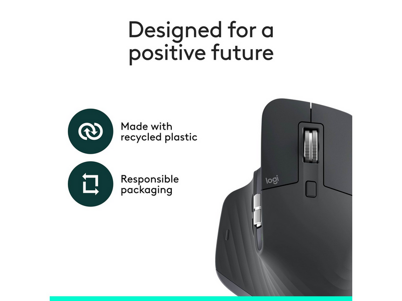 Logitech MX Master 3S (Bluetooth Edition) - Ergonomische Maus (Grau)
