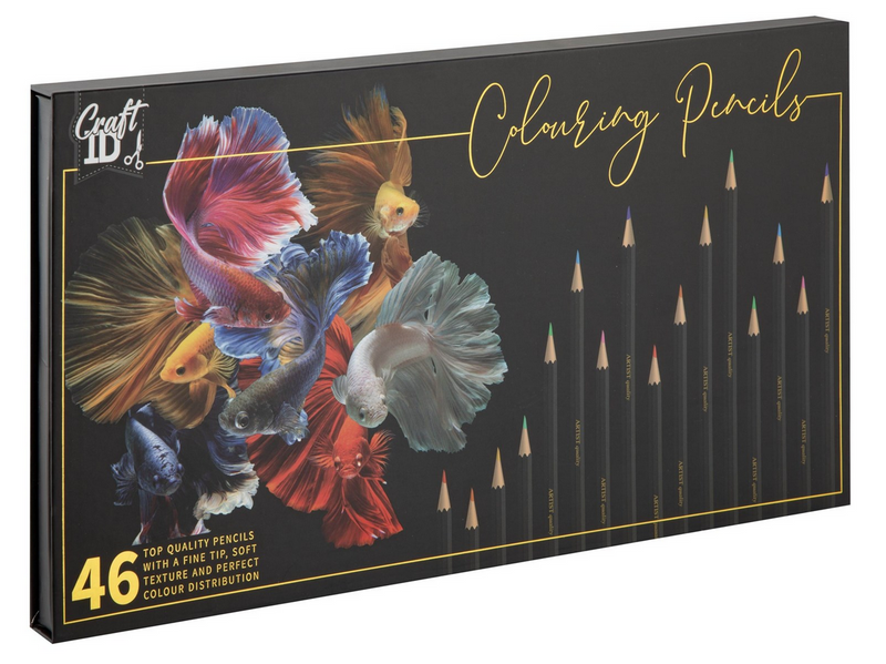 Craft Sensations Colouring pencil set 46 pcs in box with magnet