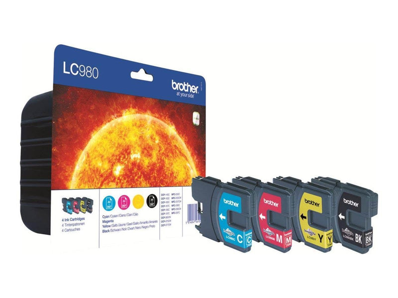 Brother LC980VALBP / LC 980 Value Pack 4-Pack - Tintenpatrone Cyan