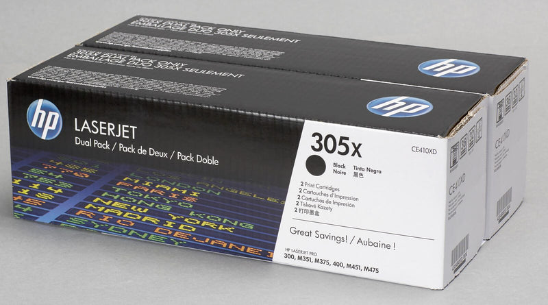 HP Original 305X Toner - schwarz Doppelpack (2x CE410X)
