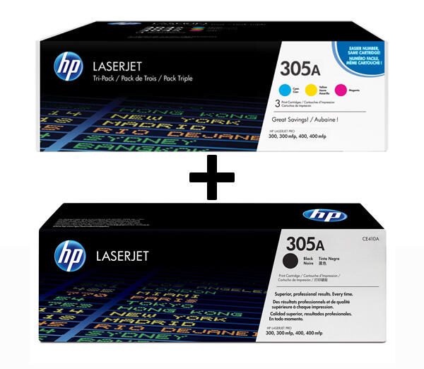 HP Original 305A Toner - 4er Multipack (CF370AM, CE410A)