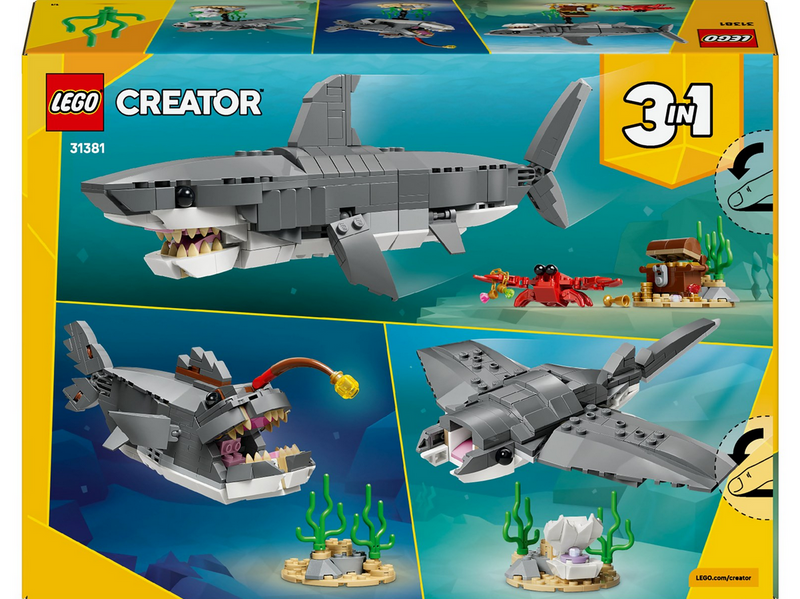 LEGO Creator 31381 Wilder Hai mit Schatztruhe