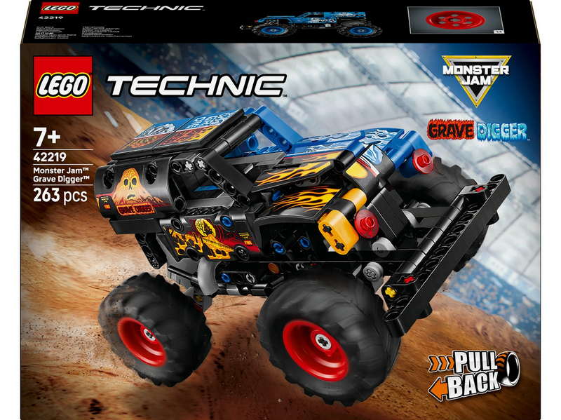 LEGO Technic 42219 Monster Jam™ Grave Digger™ Feuer und Eis