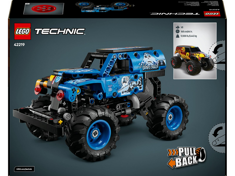 LEGO Technic 42219 Monster Jam™ Grave Digger™ Feuer und Eis