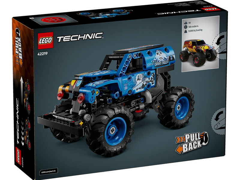 LEGO Technic 42219 Monster Jam™ Grave Digger™ Feuer und Eis
