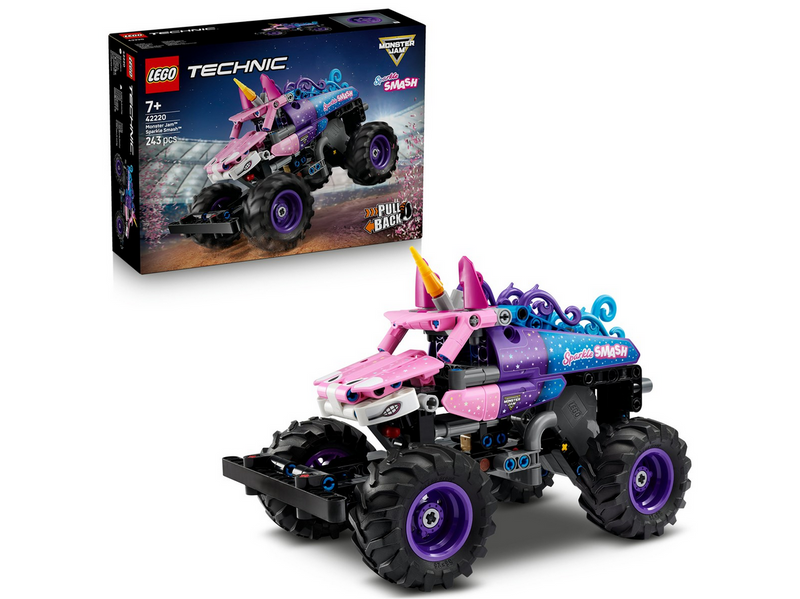 LEGO Technic 42220 Monster Jam™ Sparkle Smash™ mit Rückziehmotor