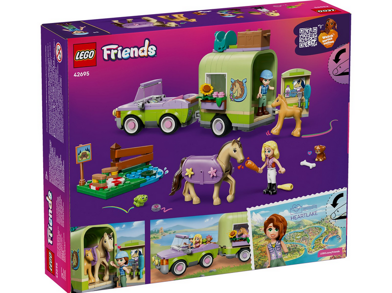 LEGO Friends 42695 Pferd und Fohlen mit Pferdeanhänger