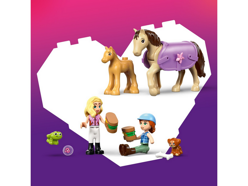 LEGO Friends 42695 Pferd und Fohlen mit Pferdeanhänger