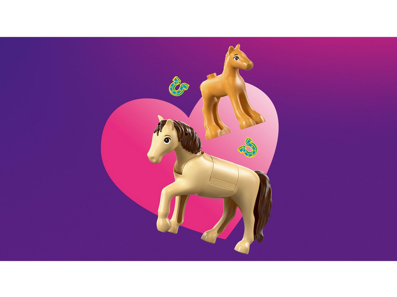 LEGO Friends 42695 Pferd und Fohlen mit Pferdeanhänger