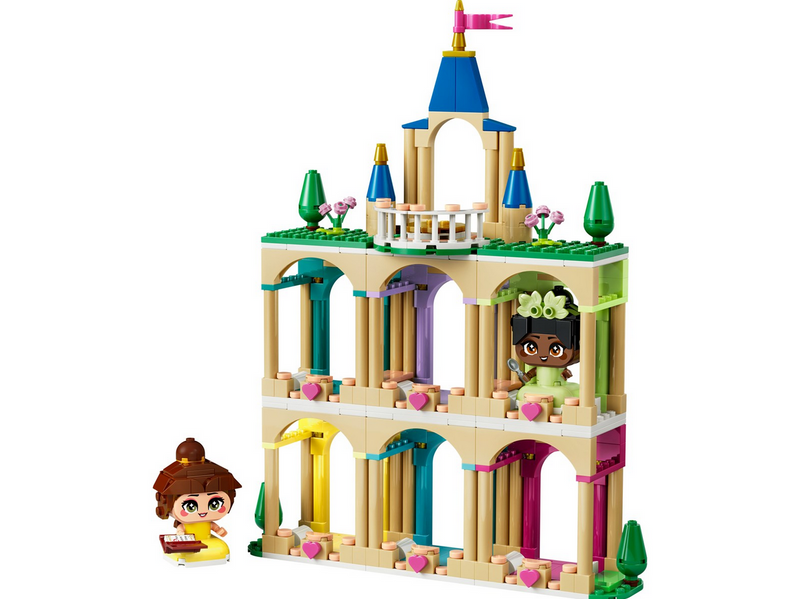 LEGO Disney 43291 Die Mini-Prinzessinnen Belle und Tiana mit ihrem Schloss