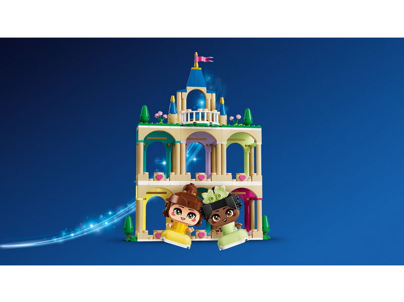LEGO Disney 43291 Die Mini-Prinzessinnen Belle und Tiana mit ihrem Schloss