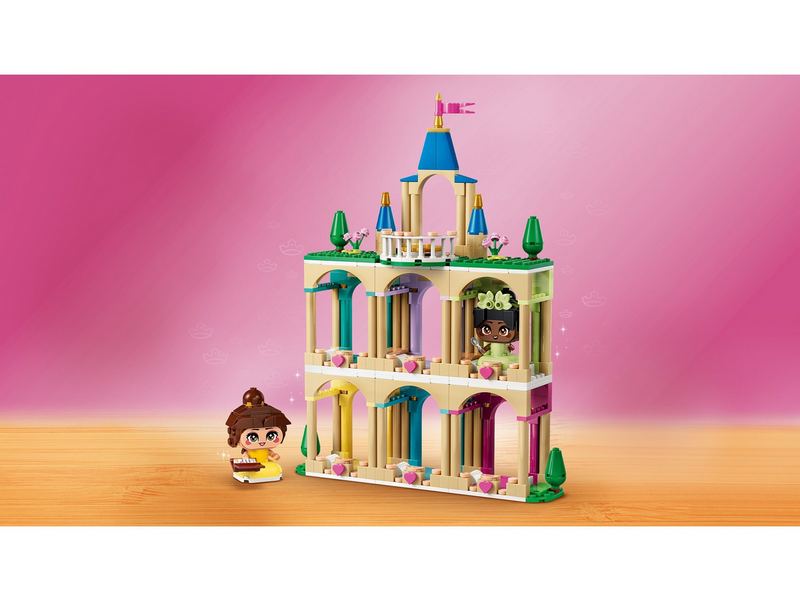 LEGO Disney 43291 Die Mini-Prinzessinnen Belle und Tiana mit ihrem Schloss