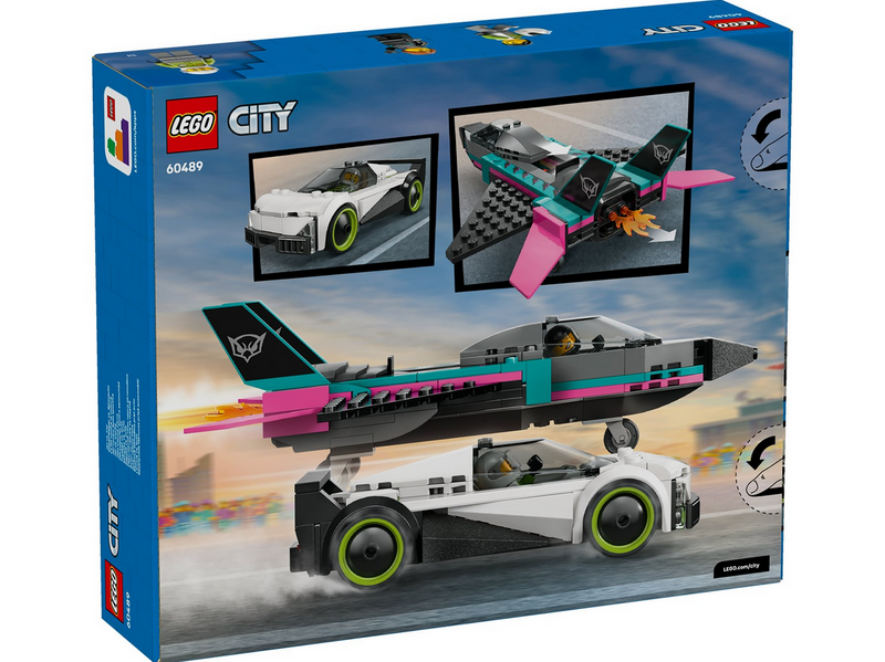 LEGO City 60489 Düsenflieger vs. Rennauto